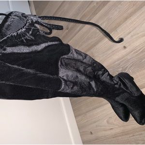 Chelsea Moreland Over The Knee Suede Black Boots